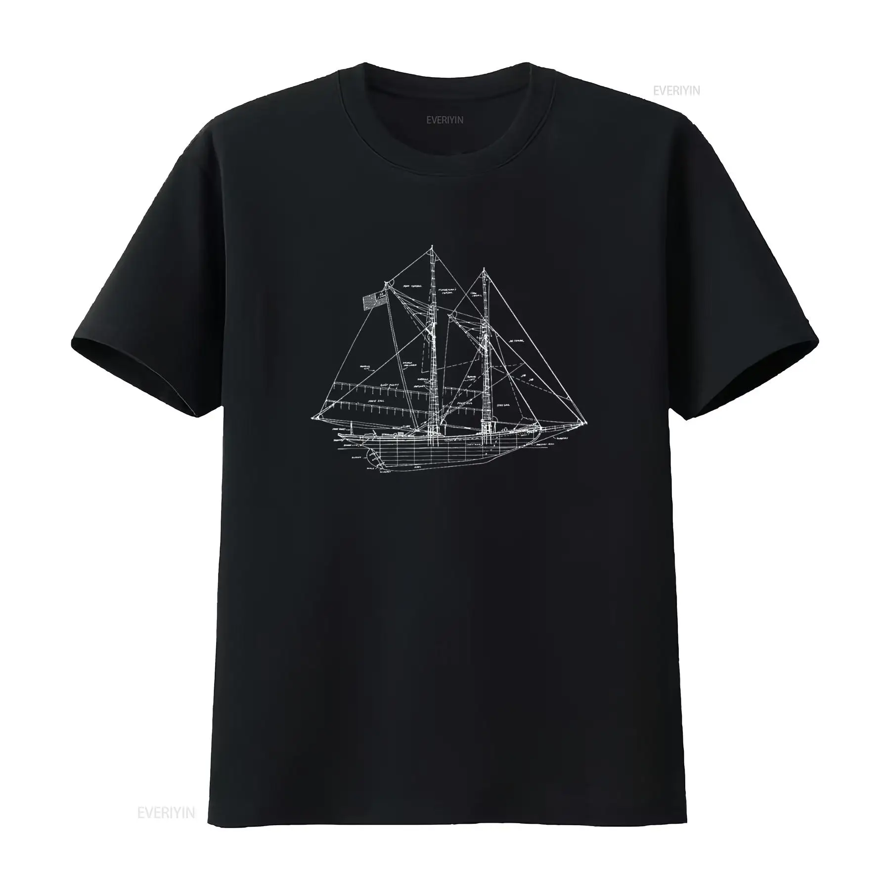 Vintage Yacht Fashion - เสื้อยืดลายเรือใบวินเทจ สไตล์ย้อนยุค ลุคเท่ห์ ยืดหยุ่น ใส่ได้ทุกวัน แฟชั่นสำหรับทุกเพศ