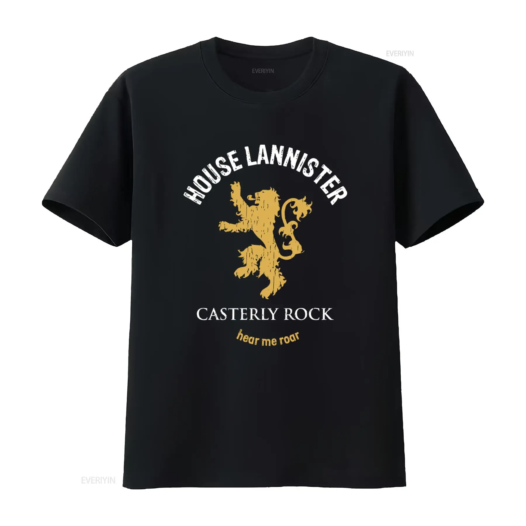 Vintage Fashion Houses - เสื้อยืดลายสิงโต House Lannister Casterly Rock Hear