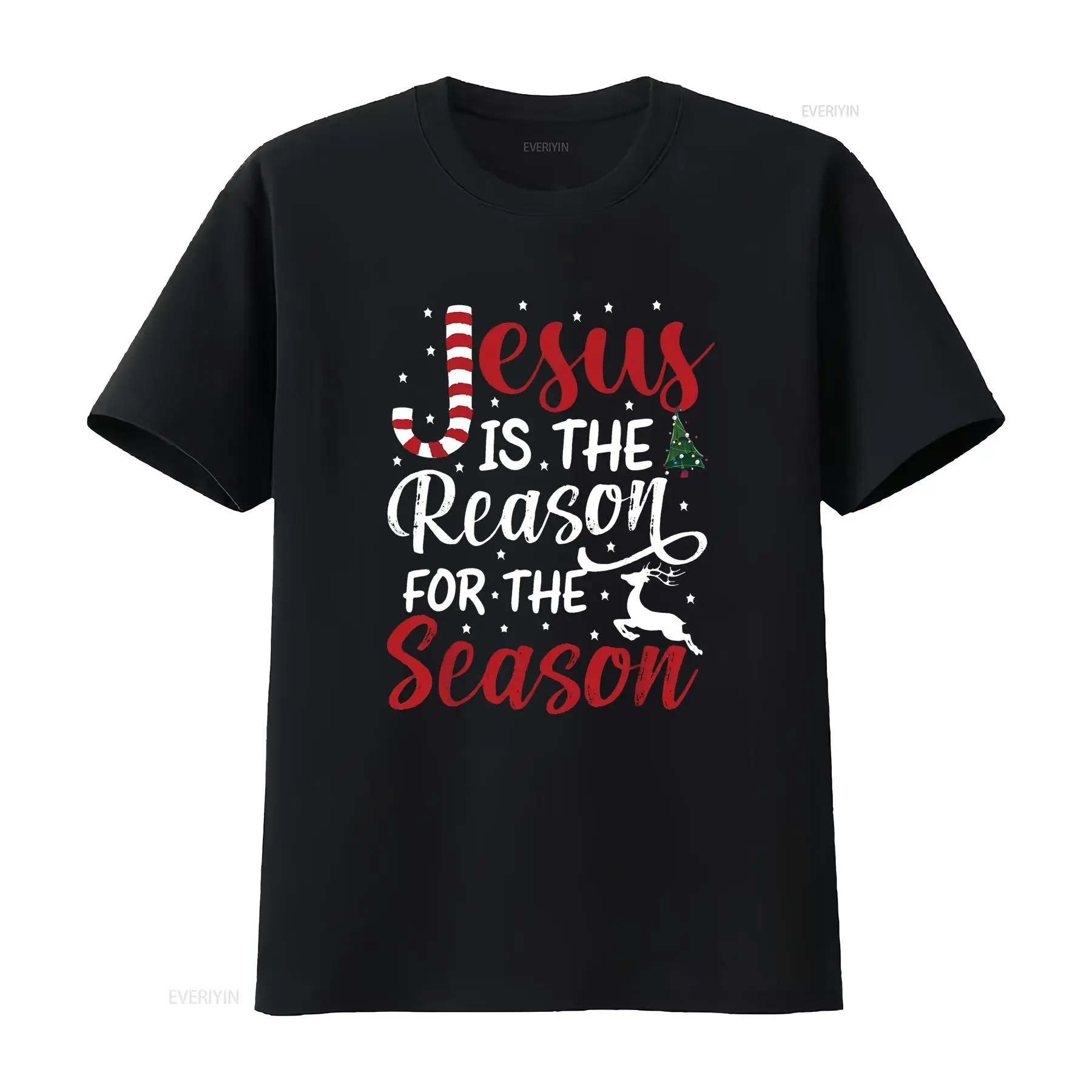 Vintage Fashion Quotes Short - เสื้อยืดวินเทจลายคำคมตลกๆ สำหรับงานปาร์ตี้คริสต์มาส พระเยซูคือเหตุแห่งฤดูกาล แฟชั่นยูนิเซ็กส์ ทรงหลวม สไตล์ลำลอง