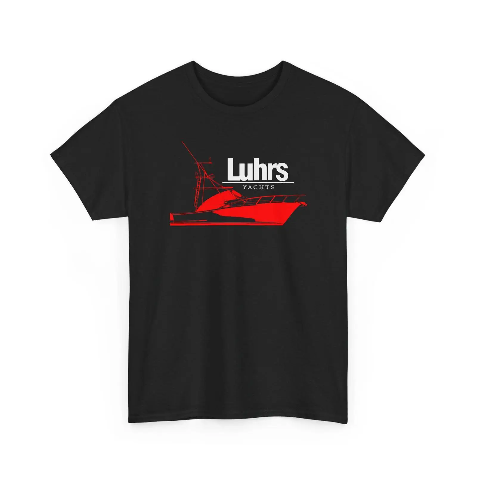 Vintage Yacht Fashion - เสื้อยืด Luhrs Yachts ลายโลโก้เรือสไตล์วินเทจ ผ้าซักนุ่ม สวมใส่สบายเล็กน้อย