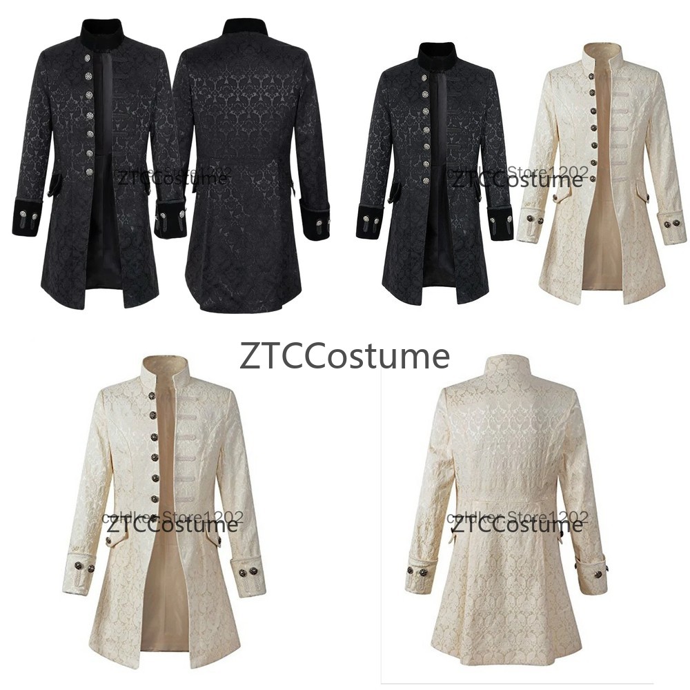 Vintage Victorian Fashion - เสื้อโค้ทสไตล์วิคตอเรียนสตีมพังก์ เสื้อแจ็คเก็ตยุคกลางเรอเนซองส์ ชุดคอสเพลย์สไตล์เอ็ดเวิร์ด สำหรับผู้ชาย ผู้ใหญ่ และเด็ก
