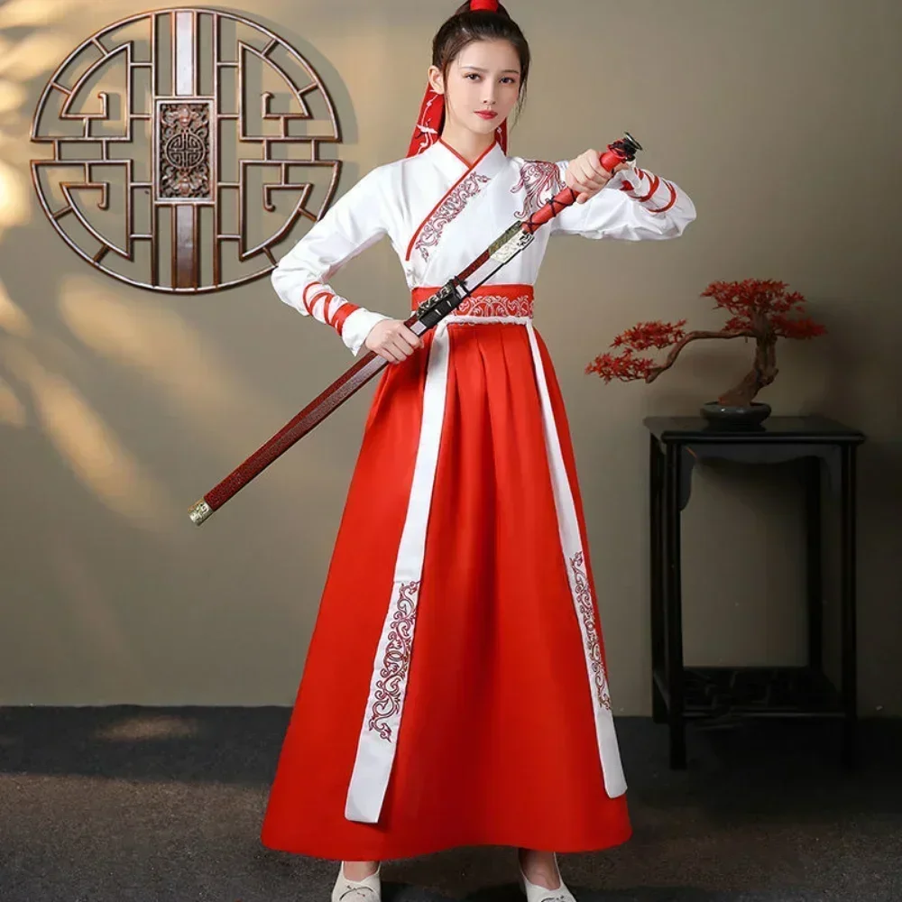 Vintage Style Women Fashion - ฮันฟู่สมัยใหม่ ชุดกระโปรงผู้หญิง 2 ชิ้น ชุดคอสเพลย์แฟชั่นวินเทจสำหรับผู้ชาย เสื้อผ้าจีนโบราณ