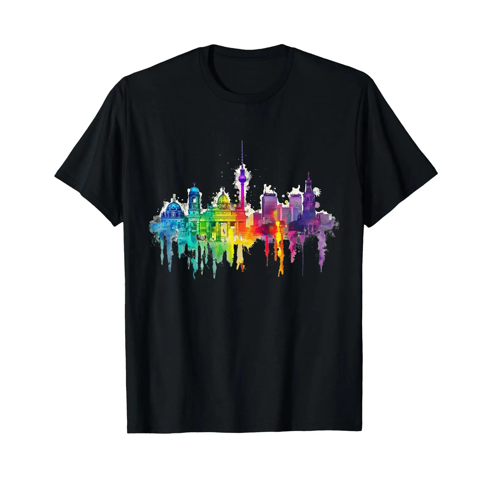 Vintage Fashion Berlin - เสื้อยืดลายธงสีรุ้ง เบอร์ลิน รักสิทธิมนุษยชน CSD Parade LGBTQIA