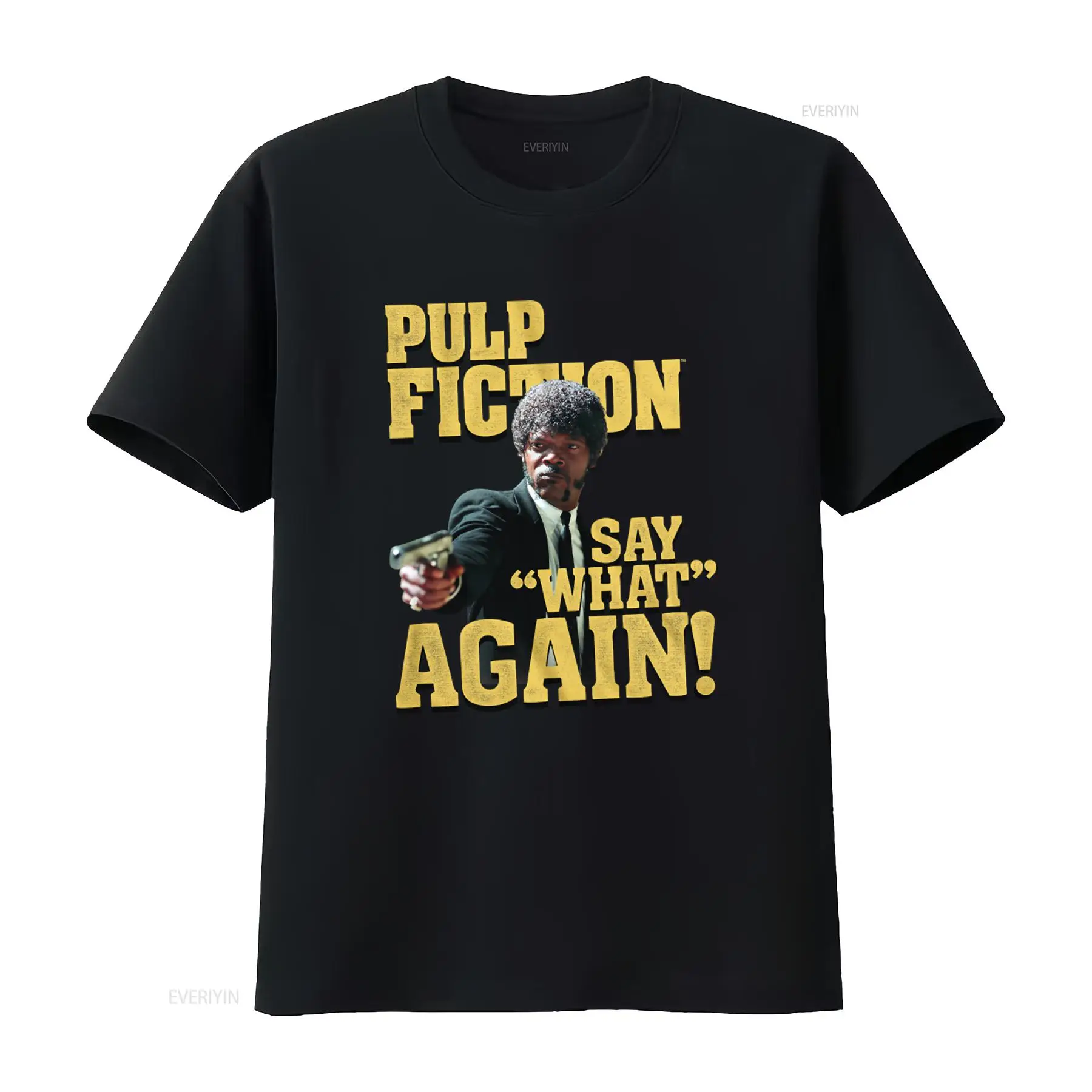 Vintage Fashion Quotes Short - เสื้อยืดพิมพ์ลายคำพูดจากภาพยนตร์ Pulp Fiction รุ่นวินเทจ ลุคแฟชั่นผู้ชาย ผ้าเนื้อนุ่ม