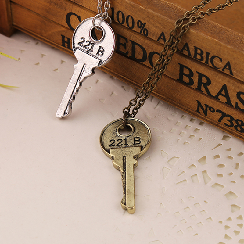 Vintage Fashion Houses - Sherlock 221b House สร้อยคอ Vintage สีรูปร่างสร้อยคอจี้สำหรับผู้หญิงแฟนเครื่องประดับคอสเพลย์ของขวัญอุปกรณ์เสริม