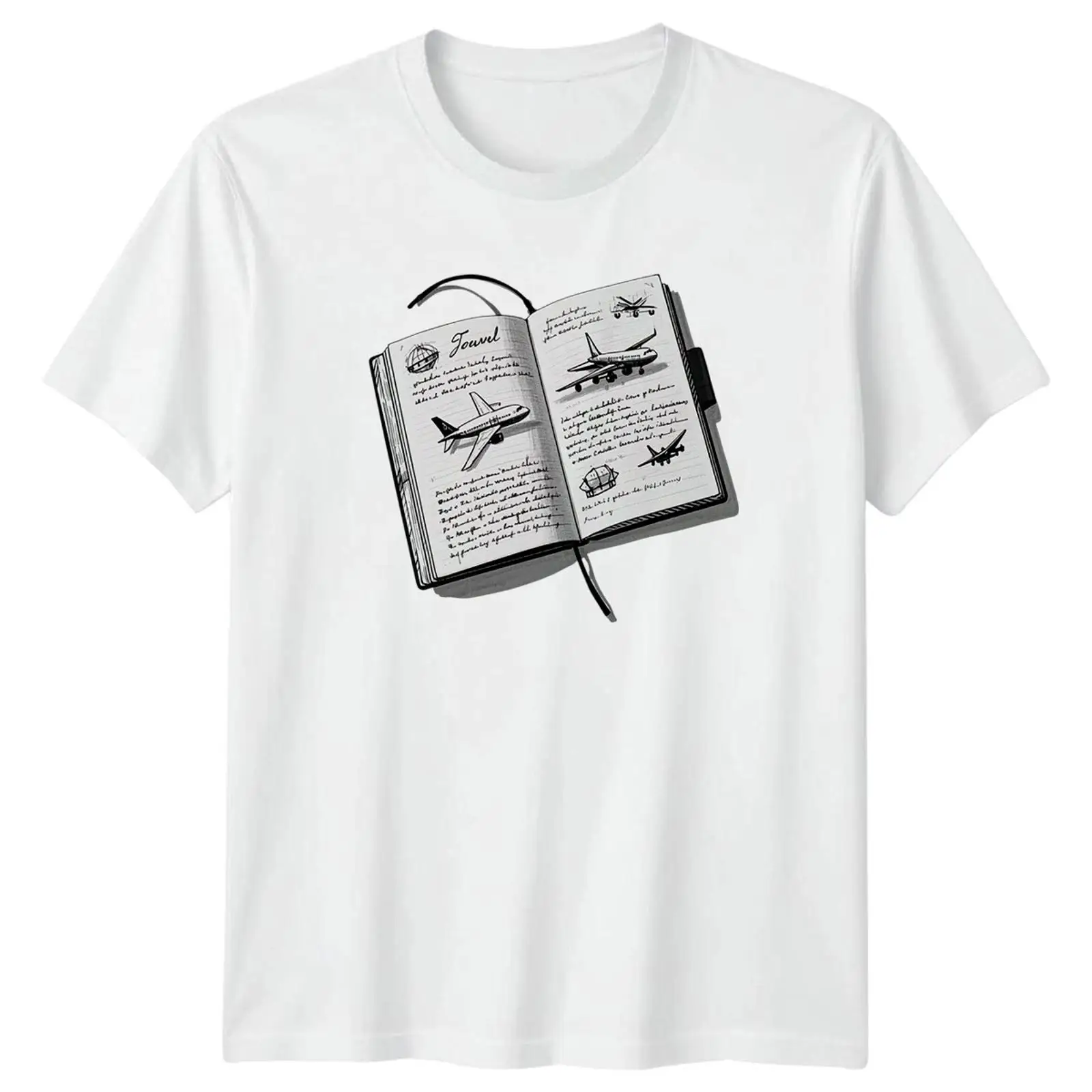 Vintage Fashion Sketches - เสื้อยืดลายกราฟิกวินเทจ Travel Journal Sketch ของขวัญสำหรับคุณและเขา สไตล์ลำลอง