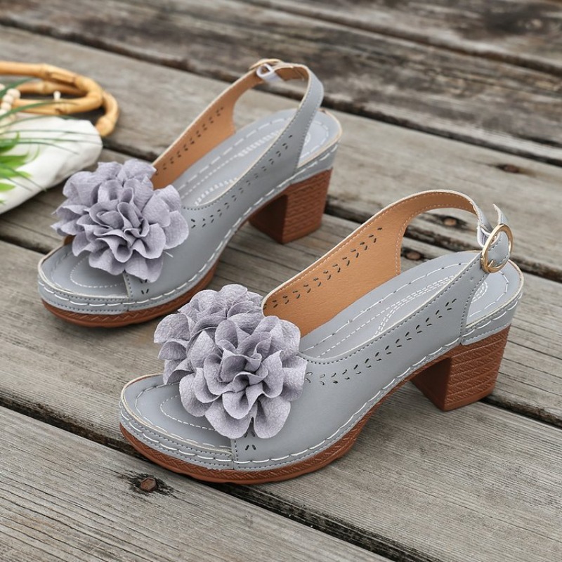 รองเท้าส้นสูงแบบเปิดนิ้วเท้าปร - Vintage Fashion Heels บทวิจารณ์และราคา
