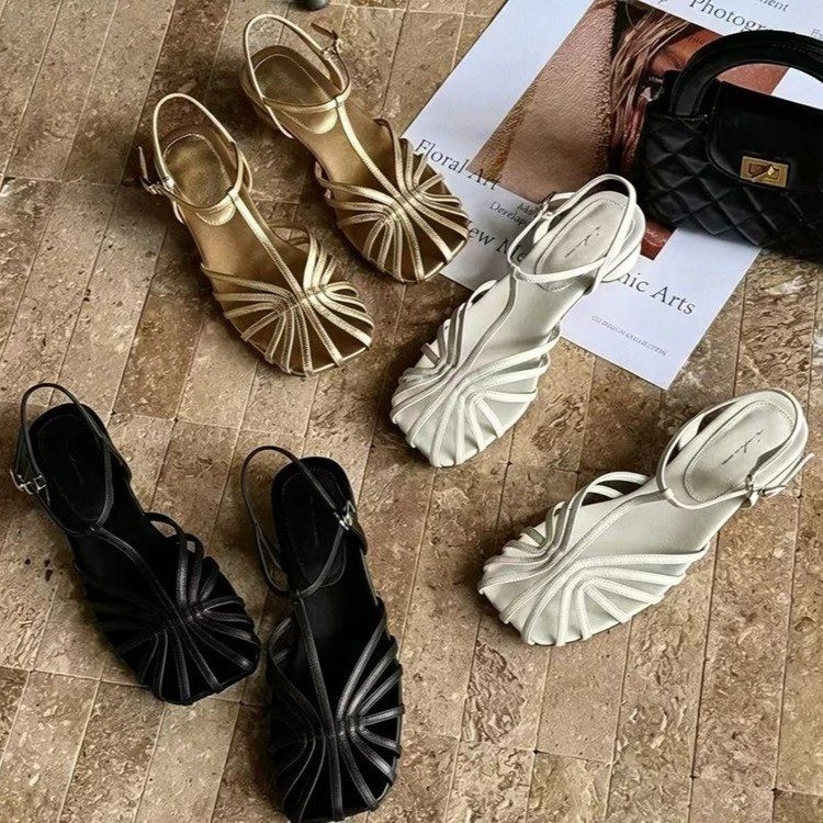 รองเท้าสานสไตล์ฝรั่งเศสวินเทจ  - Vintage Style Women Fashion บทวิจารณ์และราคา