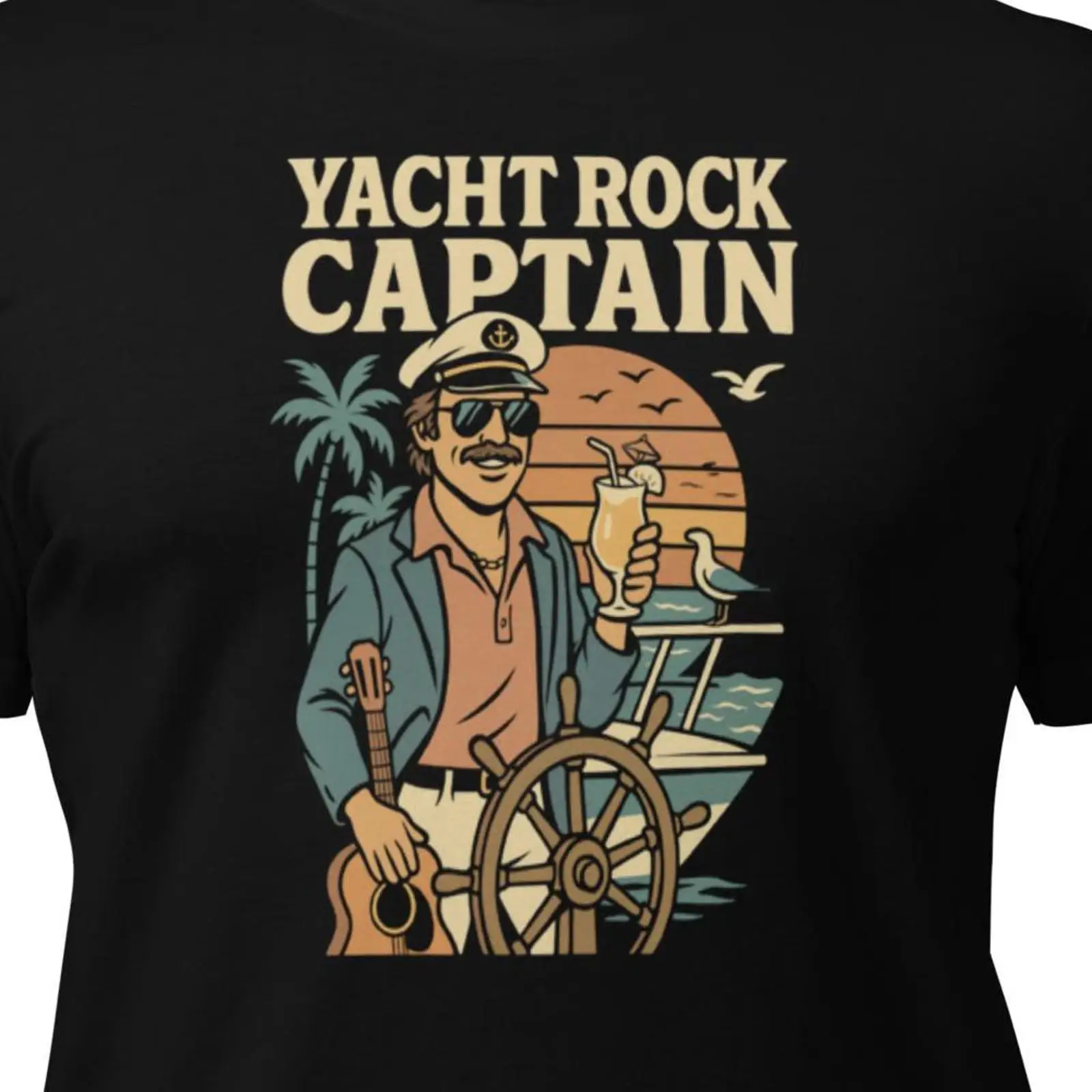 เสื้อยืด Yacht Rock Captain สไ - Vintage Yacht Fashion บทวิจารณ์และราคา