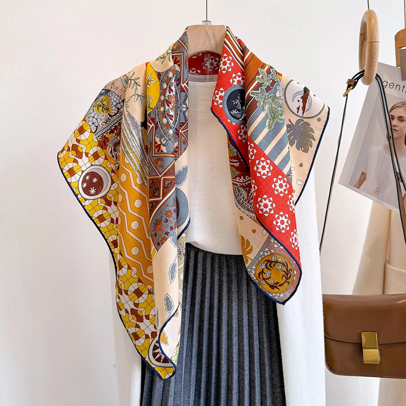 ผ้าพันคอ 30% ไหมมัลเบอร์รี่ 70 - Vintage Fashion Collage บทวิจารณ์และราคา