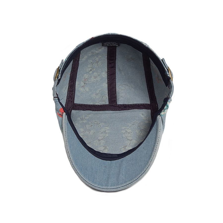 ใหม่ Vintage พิมพ์ Denim Beret - Vintage Fashion Nz บทวิจารณ์และราคา