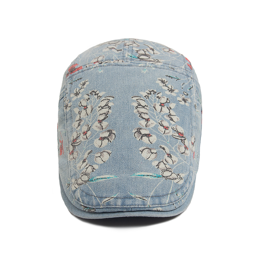 ใหม่ Vintage พิมพ์ Denim Beret - Vintage Fashion Nz บทวิจารณ์และราคา