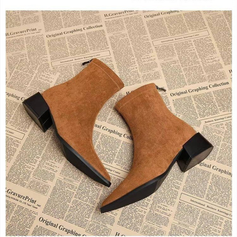 รองเท้าบูทส้นเตี้ยผู้หญิงสไตล์ - Vintage Style Women Fashion บทวิจารณ์และราคา