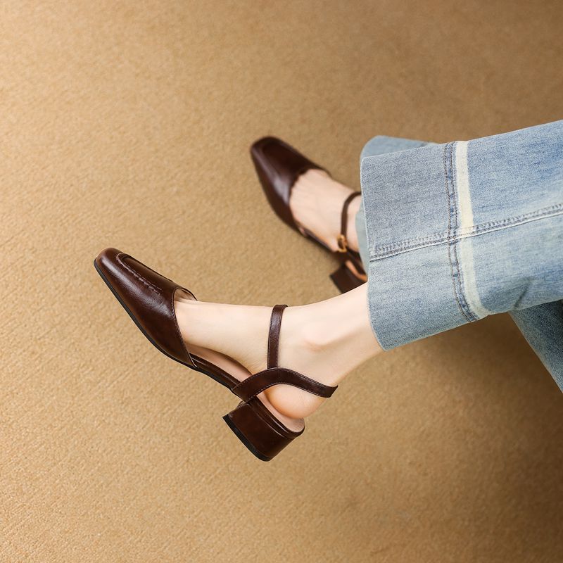 Girseaby 2025 รองเท้าแตะหญิงสแ - Vintage Fashion Heels บทวิจารณ์และราคา