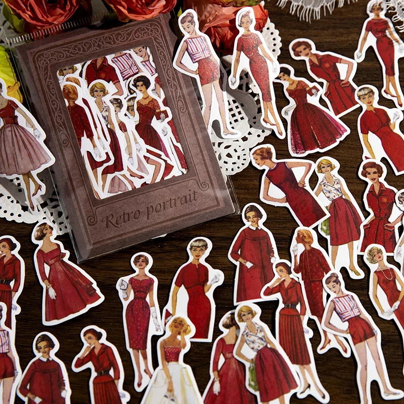 สติกเกอร์วินเทจลายสุภาพบุรุษแล - Vintage Fashion Collage บทวิจารณ์และราคา