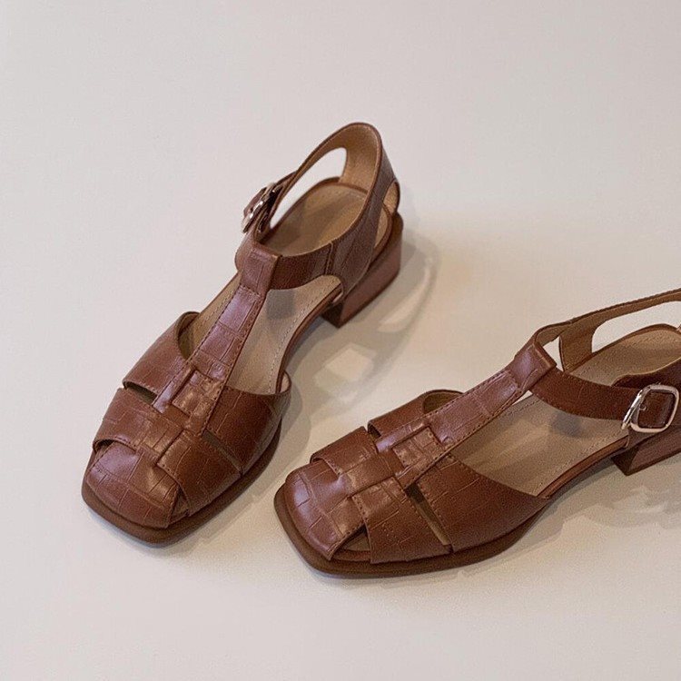 รองเท้าแตะสตรีฤดูร้อนแฟชั่นใหม - Vintage Fashion Heels บทวิจารณ์และราคา