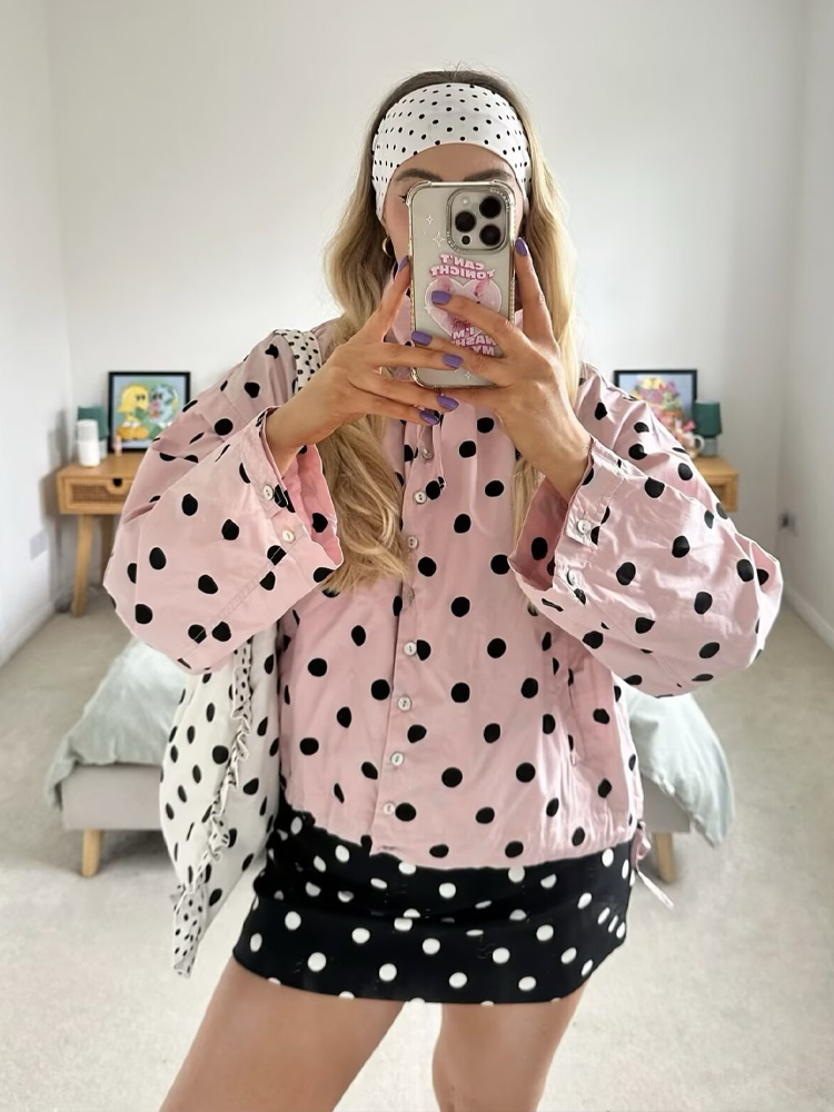 เสื้อแจ็คเก็ตผู้หญิงลายจุดแบบผ - Vintage Fashion Looks บทวิจารณ์และราคา
