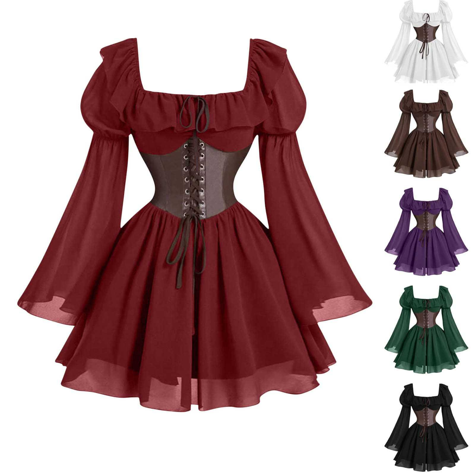ชุดเดรสแขนยาวสไตล์เรอเนซองส์ยุ - Vintage Victorian Fashion บทวิจารณ์และราคา