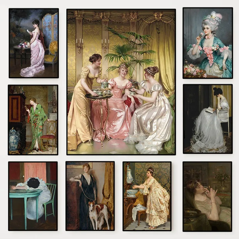 โปสเตอร์ภาพวาดผู้หญิงยุคเรอเนซ - Vintage Victorian Fashion บทวิจารณ์และราคา