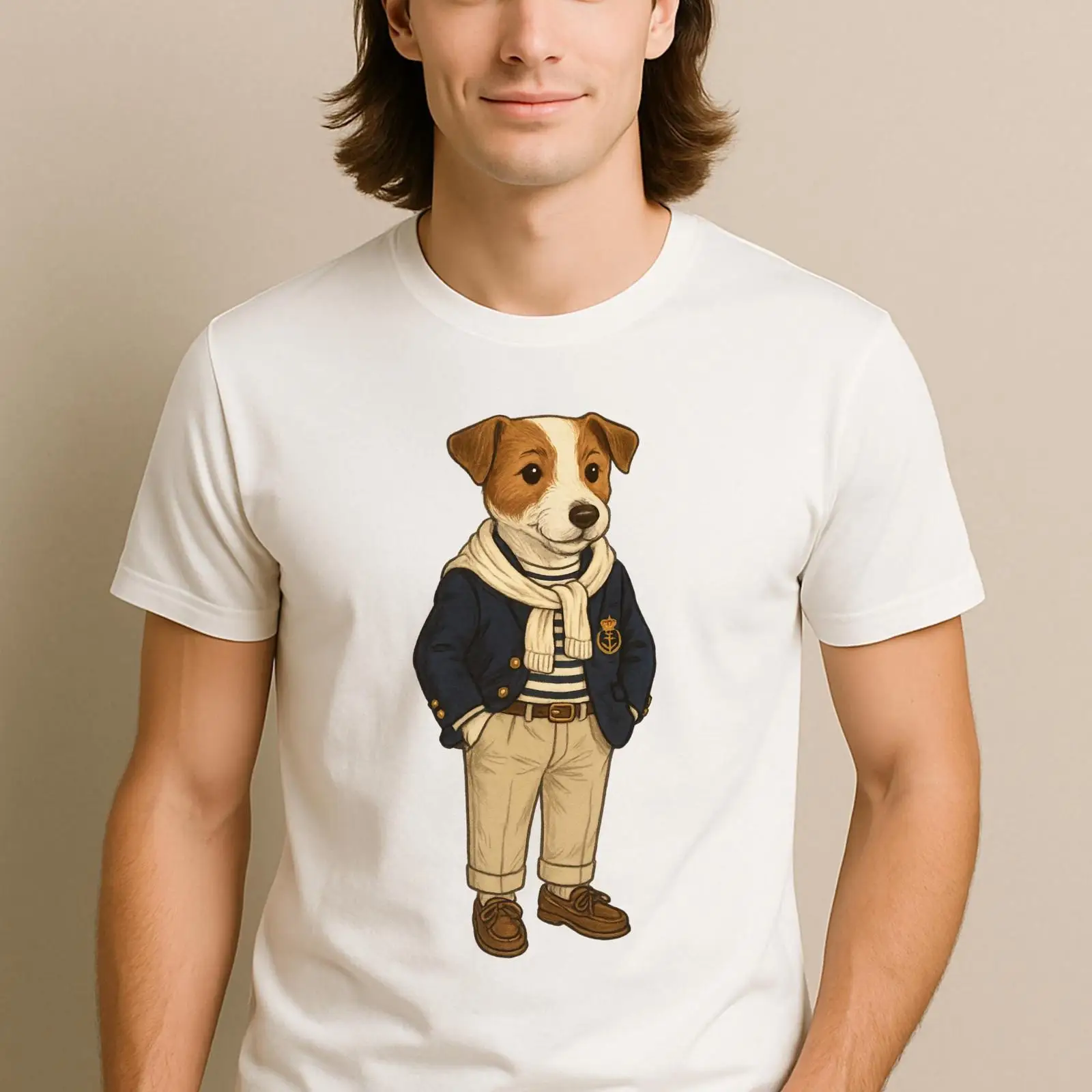 เสื้อยืด Preppy Jack Russell T - Vintage Yacht Fashion บทวิจารณ์และราคา