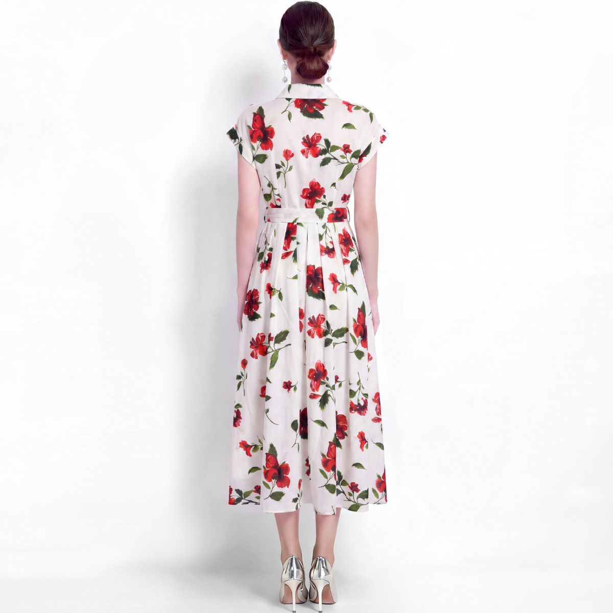 เดรสเชิ้ตลายดอกไม้สุดเก๋ แขนสั - Vintage Fashion Collection บทวิจารณ์และราคา
