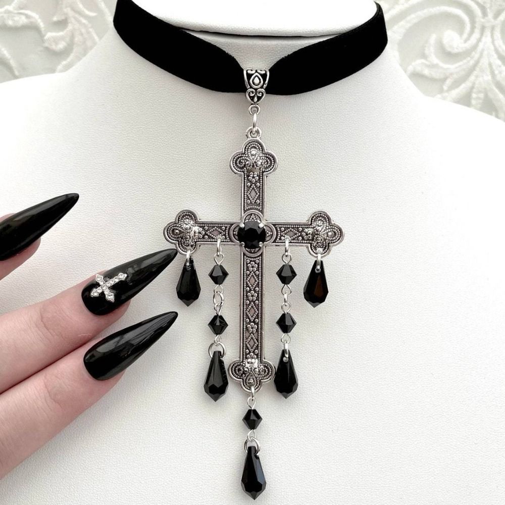 สร้อยคอจี้กางเขนขนาดใหญ่สไตล์เ - Vintage Fashion Looks บทวิจารณ์และราคา