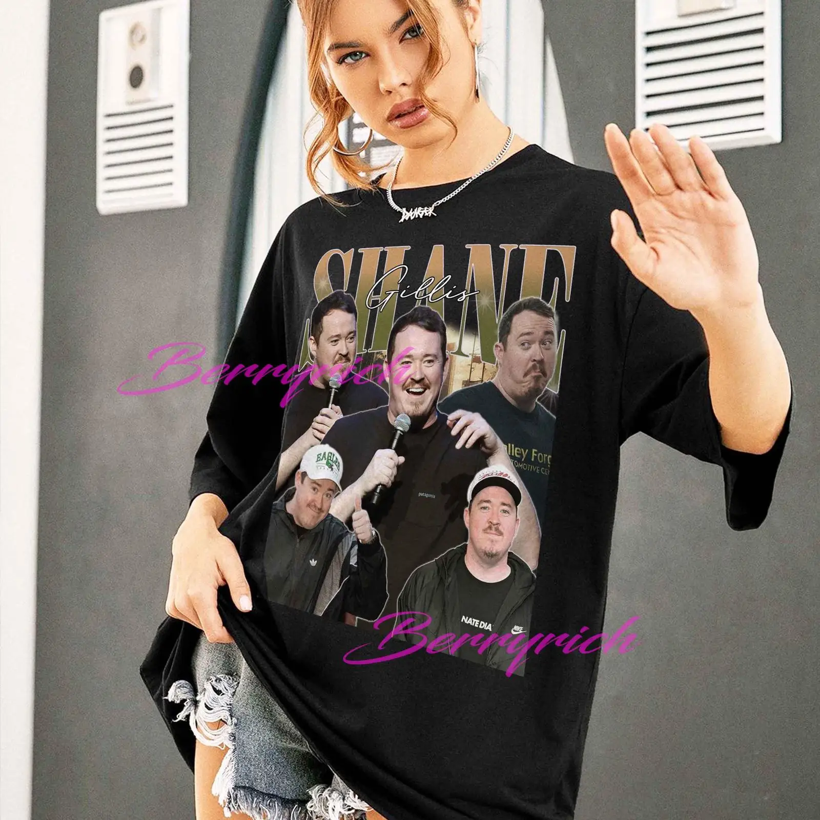 เสื้อยืด Shane Gillis Bootleg  - Vintage Fashion Collage บทวิจารณ์และราคา